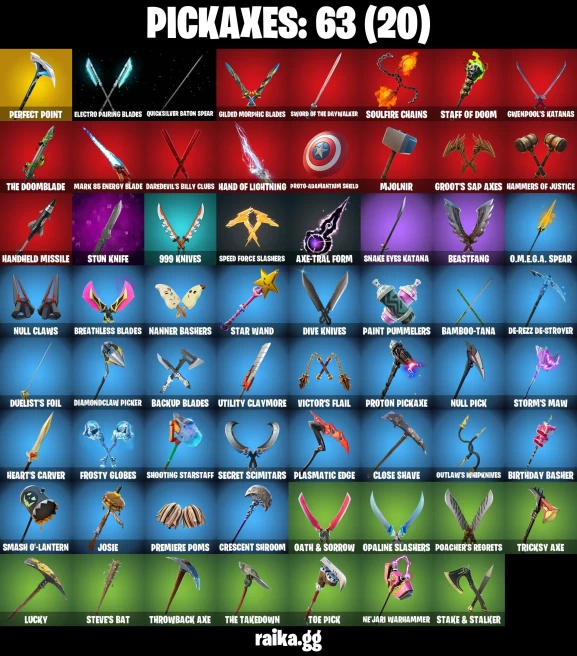 69 skins | Skull Trooper | Mandalorian | Cloud Striker | Snake Eyes | Challenger Menace - Flame | Hypersonic | Oppressor | A2797