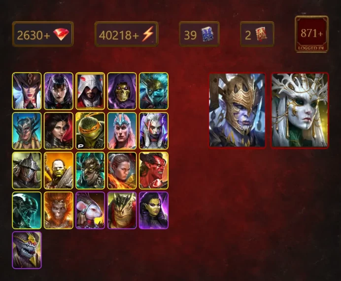 [STARTER][Double Mythical]+Gharol+Arbais+Shirimani+Alice+Ezio Auditore+Skeletor+Lord Entertainer Fabian+Scyl+Adelyn+46Epics