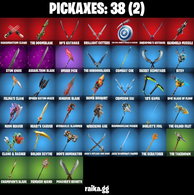 39 skins | Fancy Peter Griffin | Burning Ambition Valeria | Camo War Machine | Peelverine | Gwenpool | Emma Frost | Doom | A2852