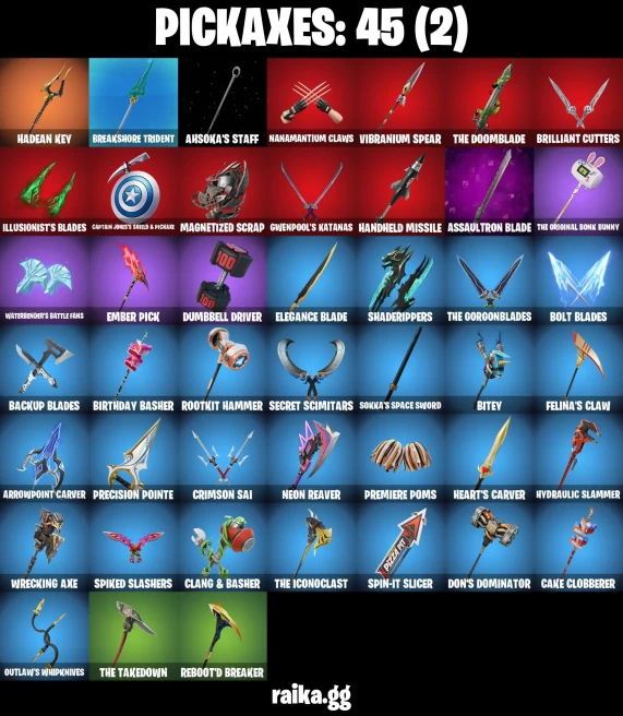 36 skins | Immortal Zeus | Immortal Form | Magmatic Poseidon | Dark Gwenpool | Illusory Mysterio | Camo War Machine | A2857