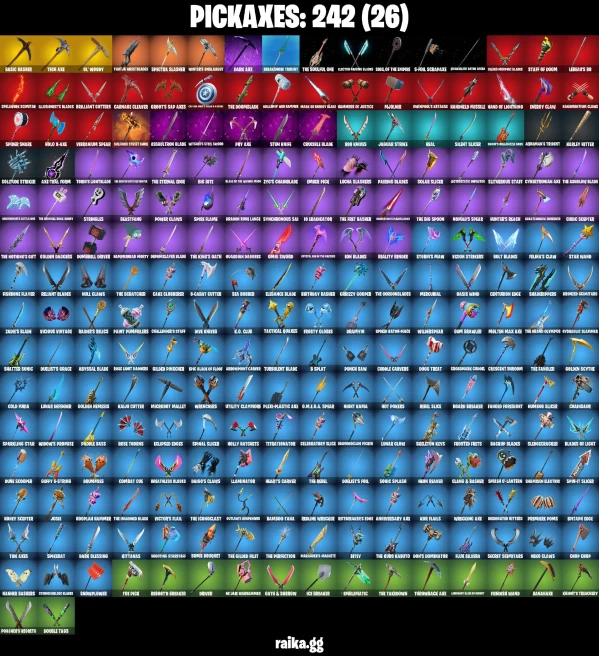 230 skins | Joltara | Heron Stance Hero | Burning Ambition Valeria | Kalamadness | off | Challenger Menace - Flame | On | A2921