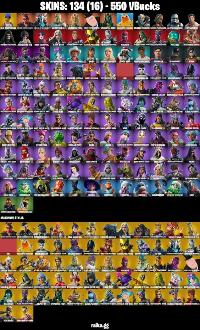 134 skins | Blue Team Leader | Burning Ambition Valeria | Harbinger Armor Omegarok | Knight's Helm | Immortal Zeus | A2932