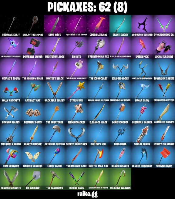 49 skins | Burning Ambition Valeria | Ascension Nezumi | On | Collector Kado Thorne | Fancy Peter Griffin | A3010