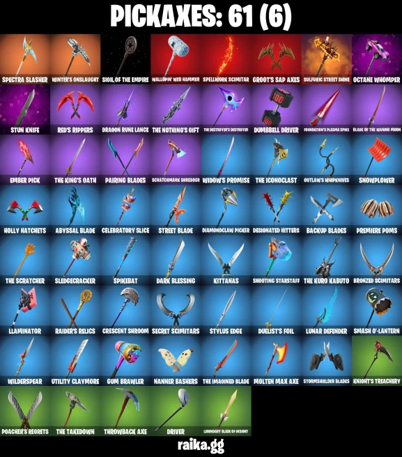 49 skins | Spider-Man | Burning Ambition Valeria | Knight's Helm | Harbinger Armor Omegarok | Fancy Peter Griffin | A3021