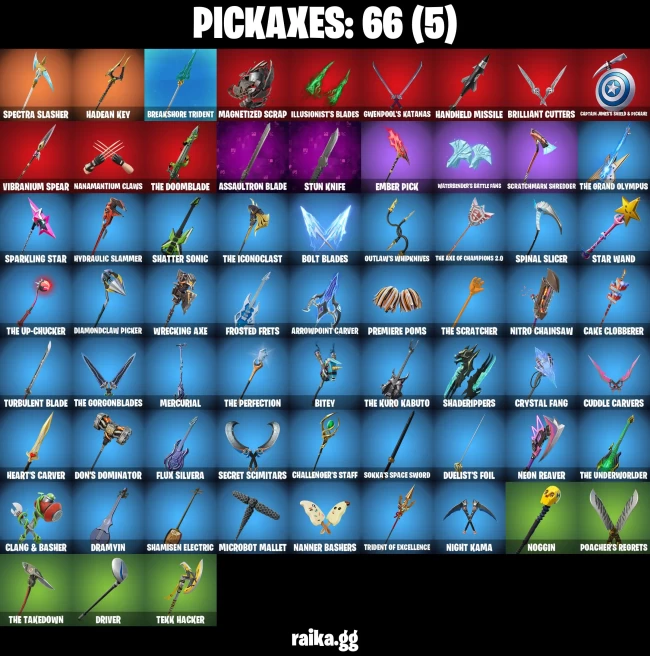 44 skins | Peter Griffin | Lina Scorch | Subzero Cryptic | Burning Ambition Valeria | Knight's Helm | Immortal Zeus | A3024