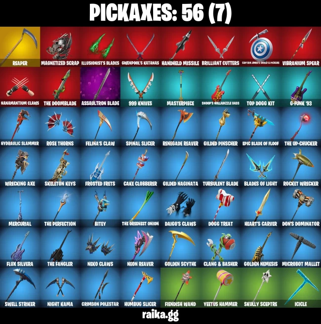 42 skins | Magneto | Classic Peelverine | Dark Gwenpool | Black Panther (Shuri) | Illusory Mysterio | Black Queen | A3029