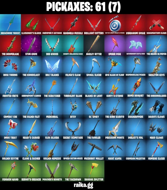 46 skins | Burning Ambition Valeria | Fancy Peter Griffin | Zeus | Poseidon | Classic Peelverine | Dark Gwenpool | A3042