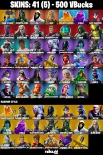 41 skins | Cloud Striker | Immortal Form | XEV | Zeus | Magmatic Poseidon | PURPLE | Dark Gwenpool | A3043