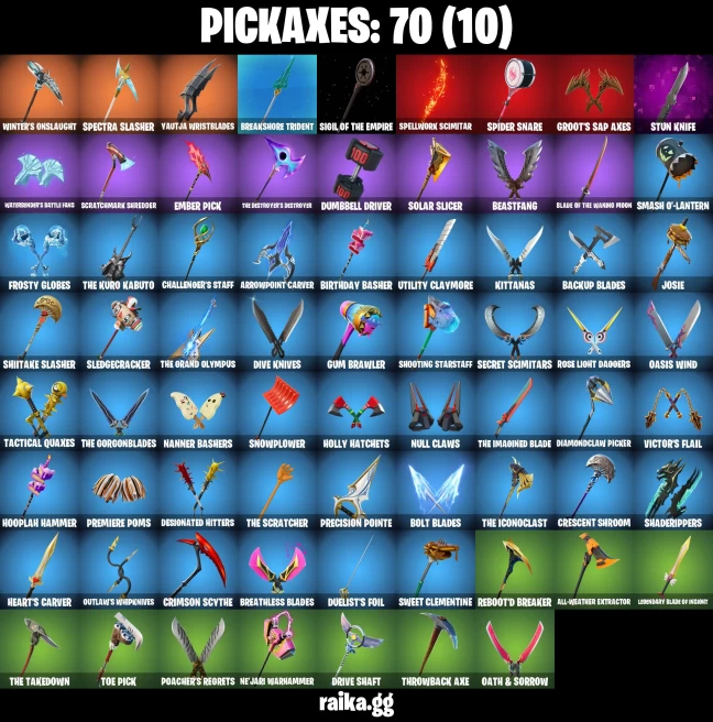 47 skins | Fancy Peter Griffin | Challenger Menace - Flame | Burning Ambition Valeria | Harbinger Armor Omegarok | A3056