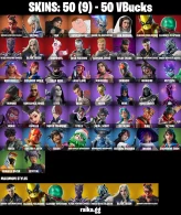 50 skins | Peter Griffin | Mizuki | Burning Ambition Valeria | Era | Renzo the Destroyer | Leia Organa | A3058