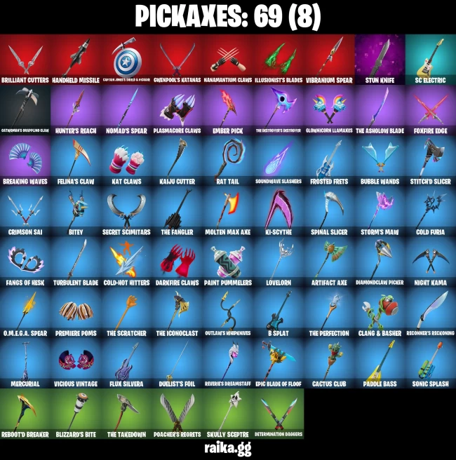 50 skins | Peter Griffin | Mizuki | Burning Ambition Valeria | Era | Renzo the Destroyer | Leia Organa | A3058
