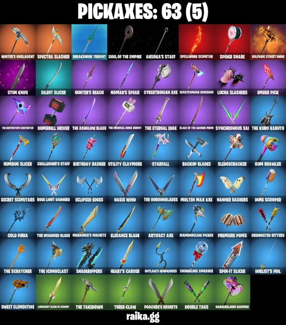 45 skins | Collector Kado Thorne | On | Fancy Peter Griffin | Burning Ambition Valeria | Battle-Tested | A3065
