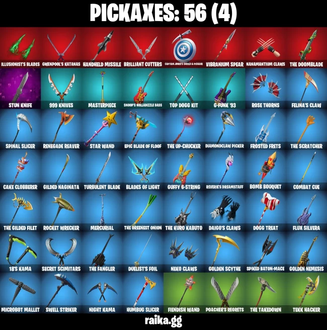49 skins | Peter Griffin | Valeria | Classic Peelverine | Dark Gwenpool | Black Panther (Shuri) | Black Queen | A3102