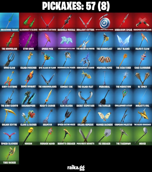 43 skins | Burning Ambition Valeria | Fancy Peter Griffin | Backlash | Zeus | Poseidon | Classic Peelverine | A3108