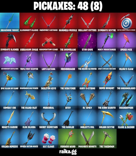 47 skins | Skull Trooper | Burning Ambition Valeria | Fancy Peter Griffin | Zeus | Polarity | Poseidon | A3109