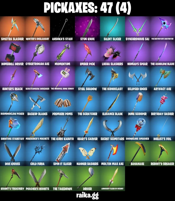 33 skins | Burning Ambition Valeria | Knight's Helm | On | Harbinger Armor Omegarok | Fancy Peter Griffin | A3138