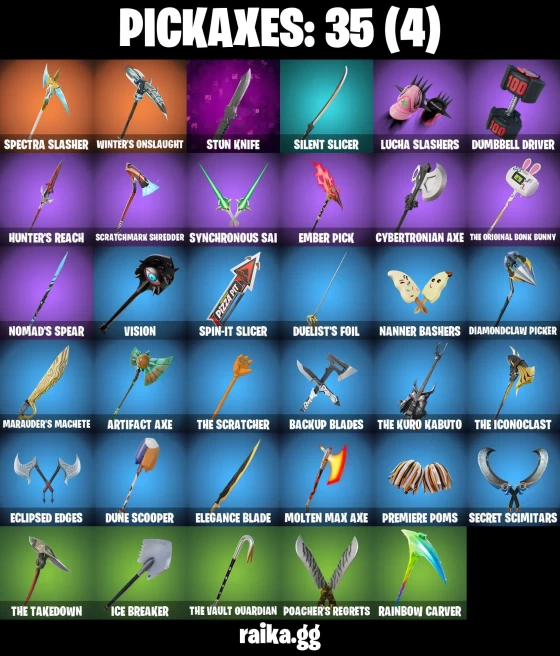 36 skins | Fancy Peter Griffin | Collector Kado Thorne | Harbinger Armor Omegarok | Burning Ambition Valeria | A3176