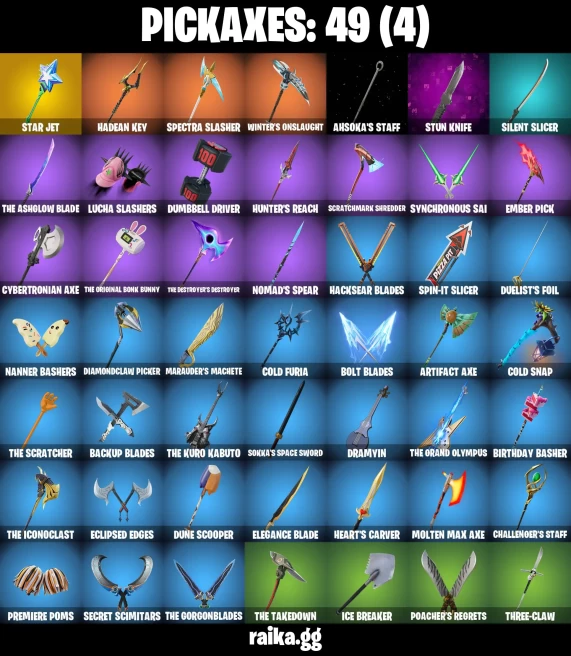 36 skins | Fancy Peter Griffin | Collector Kado Thorne | Harbinger Armor Omegarok | Burning Ambition Valeria | A3179