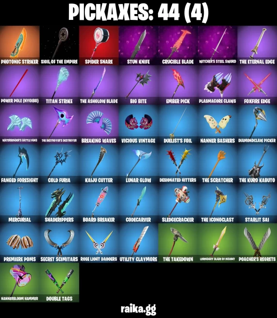 35 skins | Son Goku | Eren Jaeger | Mizuki | Fancy Peter Griffin | Burning Ambition Valeria | Ascension Nezumi | A3185