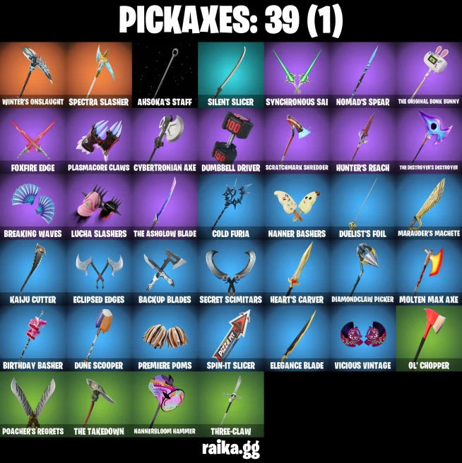 39 skins | Rococo Cloak-o | Knight's Helm | Magmatic Mizuki (Cover-up Off) | On | Harbinger Armor Omegarok | A3211