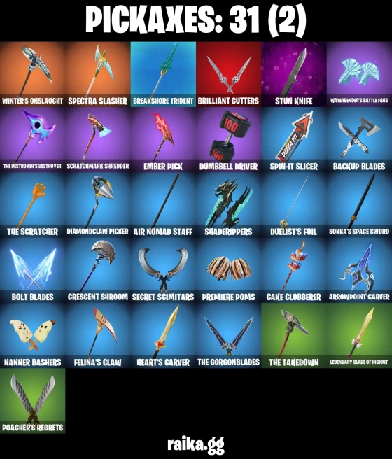 30 skins | Peter Griffin | Burning Ambition Valeria | Harbinger Armor Omegarok | Knight's Helm | Zeus | Poseidon | A3247