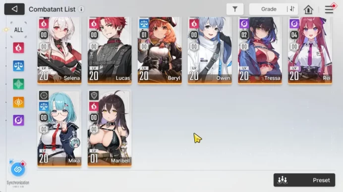 GLOBAL Lv20|4 SSR(Yuki+Partner,RinM1,Magna,Luke)9SR(ReiM4,TressaM2,BerylM1,Etc) 1SSR Part+Selector ON|Stove|Check SS(CZN1098)