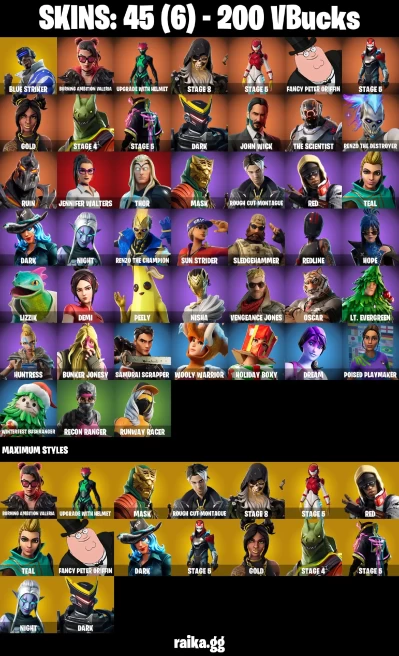 45 skins | John Wick | Take The Elf | Blue Striker | Burning Ambition Valeria | UPGRADE WITH HELMET | STAGE 8 | STAGE 5 | A3277