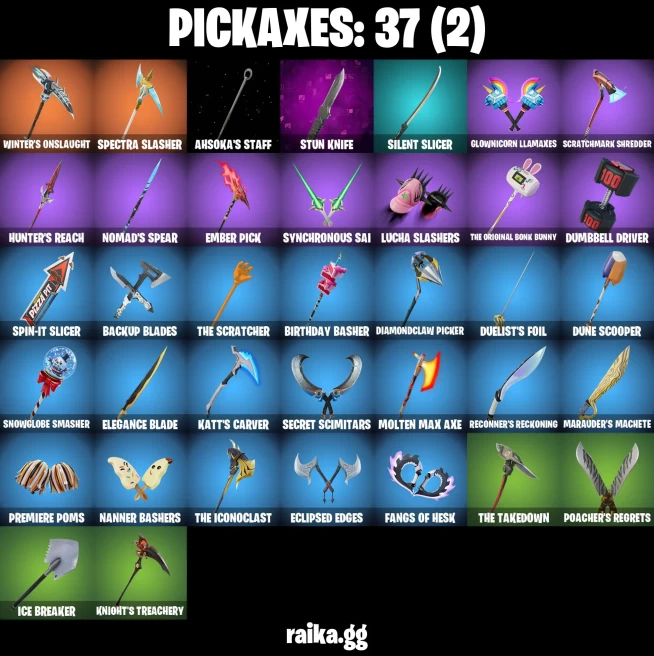 38 skins | Burning Ambition Valeria | Fancy Peter Griffin | Harbinger Armor Omegarok | Knight's Helm | Era | Kado Thorne | A3279