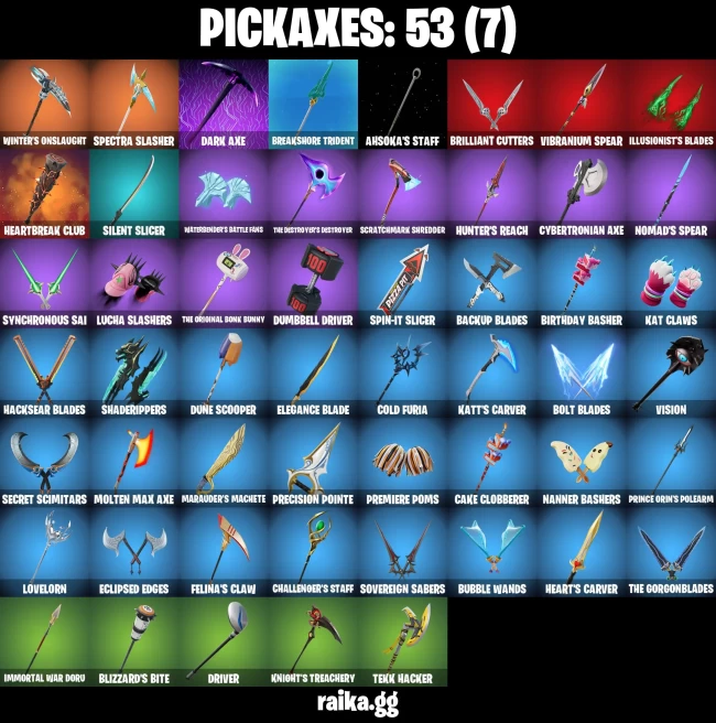 50 skins | Vivi Chroma | Lina Scorch | Subzero Cryptic | Collector Kado Thorne | Harbinger Armor Omegarok | On | A3281