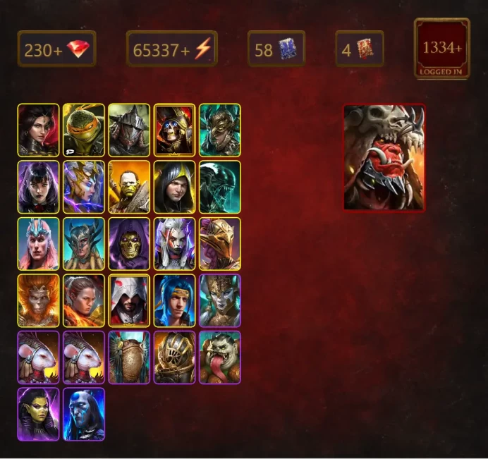 [STARTER]Ash'nar Dragonsoul+Ninja+Adelyn+Michelangelo+Rathalos+Deathknight+Leminisi the Gold-Wing+Alice+Deliana+Artak+55Epics