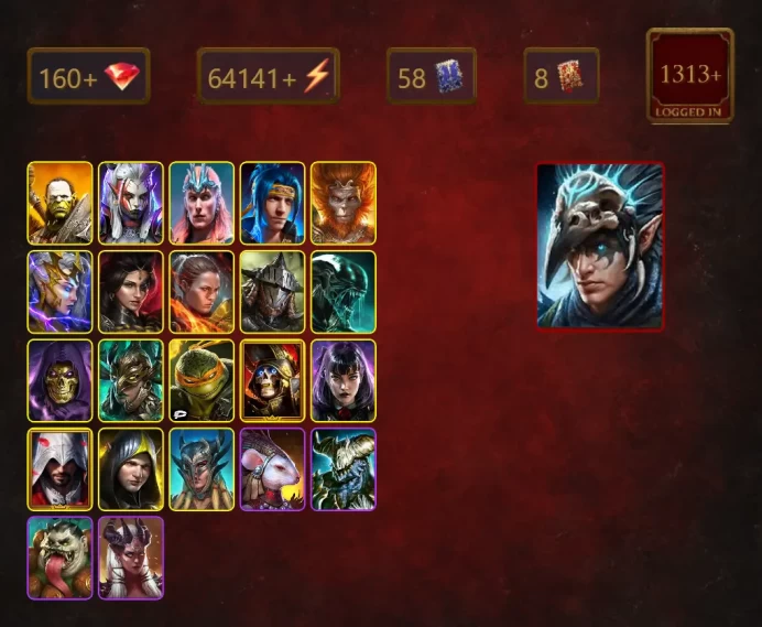[STARTER]Nais the Shadowthief+Ninja+Artak+Visix+Loki+Wukong+Deliana+Adelyn+Ronda+Rathalos+Xenomorph+Skeletor+63Epics