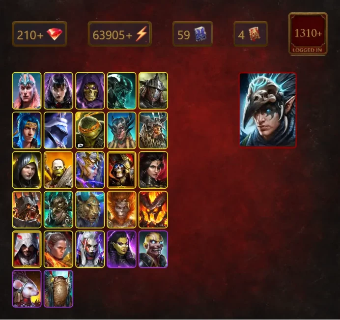 [STARTER]Nais the Shadowthief+Ninja+Loki+Alice+Skeletor+Xenomorph+Rathalos+Black Knight+Michelangelo+Scyl+Iron Brago+62Epics