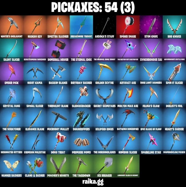 38 skins | Peter Griffin | Burning Ambition Valeria | Harbinger Armor Omegarok | Collector Kado Thorne | Knight's Helm | A3358