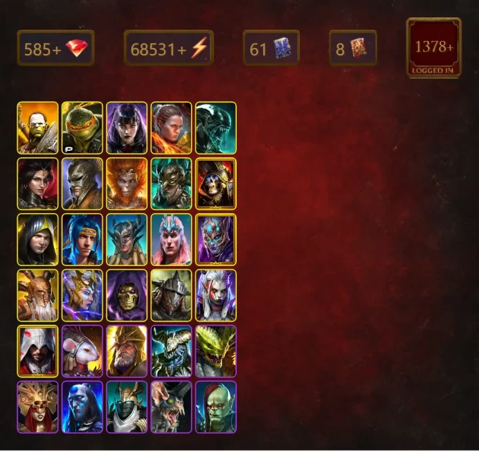[STARTER]Wallmaster Othorion+Ninja+Artak+Michelangelo+Alice+Ronda+Xenomorph+Adelyn+Wythir+Acelin the Stalwar+Wukong+65Epics