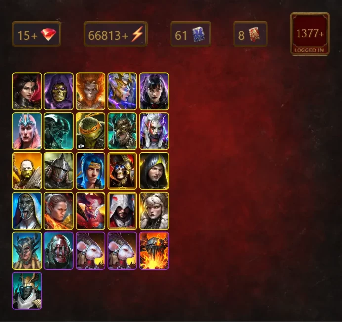 [STARTER]Senna Amberheart+Ninja+Adelyn+Skeletor+Wukong+Deliana+Lugan the Steadfast+Alice+Loki+Xenomorph+Michelangelo+52Epics