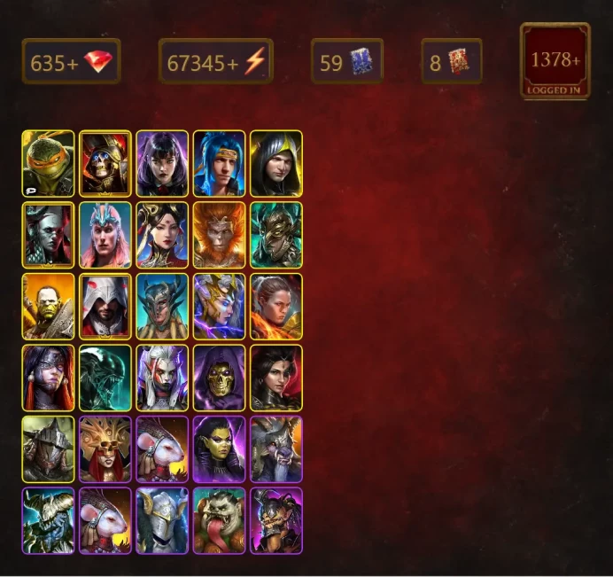 [STARTER]Shu-Zhen+Ninja+Michelangelo+Deathknight+Alice+Aleksandr+Maranix+Loki+Wukong+Leminisi the Gold-Wing+Artak+52Epics