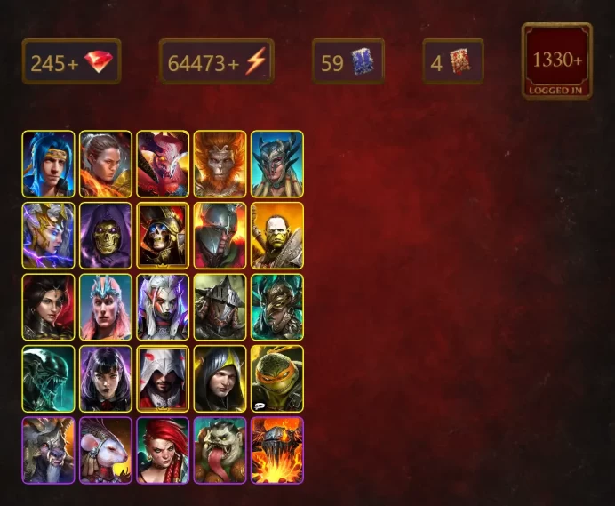 [STARTER]Mortu-Macaab+Ninja+Ronda+Wukong+Scyl+Deliana+Skeletor+Deathknight+Richtoff the Bold+Artak+Adelyn+Loki+Visix+53Epics