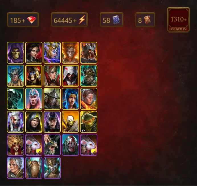 [STARTER]Arbiter+Ninja+Skeletor+Adelyn+Deliana+Wukong+Ignatius+Scyl+Deathknight+Ezio Auditore+Leminisi the Gold-Wing+56Epics