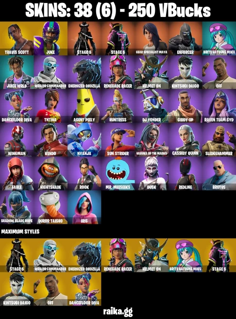 38 skins | Travis Scott | Astroworld Cyclone | Orange Justice | Take The Elf | Hot Marat | Juke | STAGE 5 | STAGE 5 | A3490