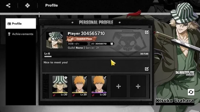 [Nuverse SEA Server]|Lv 6|Fresh Starter|2 SSR [Ichigo Bankai,Urahara]+6 SR (Ururu,Yachiru,Etc)|Select ON|Google|CheckSS (BSR727)