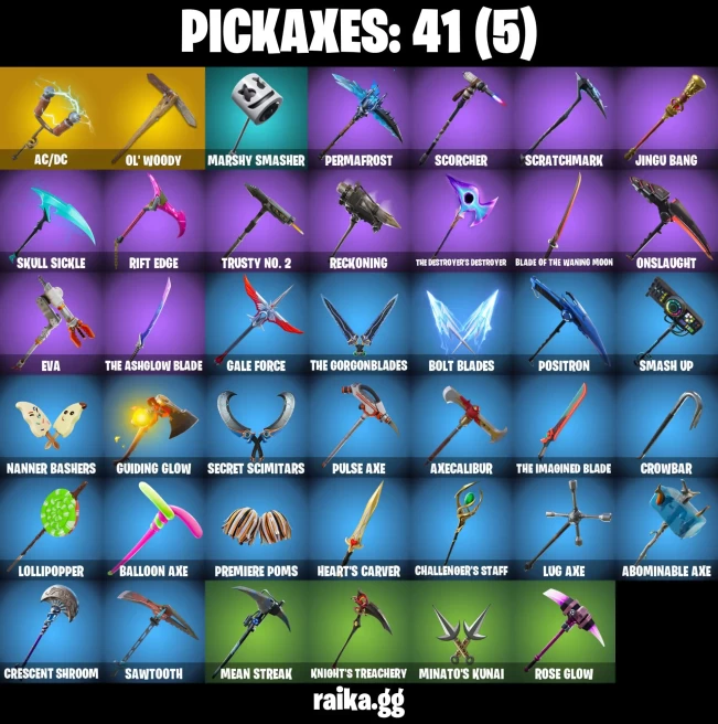 51 skins | Black Knight | Sparkle Specialist | The Reaper | Royale Knight | Blue Squire | Take The L | Floss | A3519