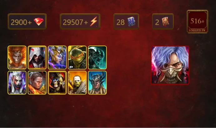 [STARTER]Toshiro+Geomancer+Wukong+Ezio Auditore+Deliana+Michelangelo+Xenomorph+Visix+Ronda+Deathknight+Artak+Scyl+22Epics