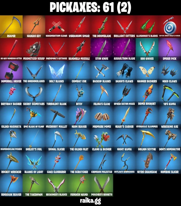 58 skins | Skull Trooper | Spider-Man (No Way Home) | Fancy Peter Griffin | Burning Ambition Valeria | Dark Gwenpool | A3583
