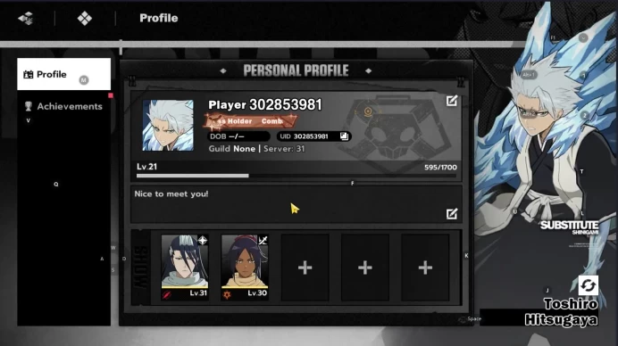Nuverse SEA|LV 21, 3 SSR (Toshiro Hitsugaya+Stamp,Yourichi+Stamp,Byakuya) 10 SR (Nemu,Renji,Uryu,Etc)|Google|Check SS|(BSR848)