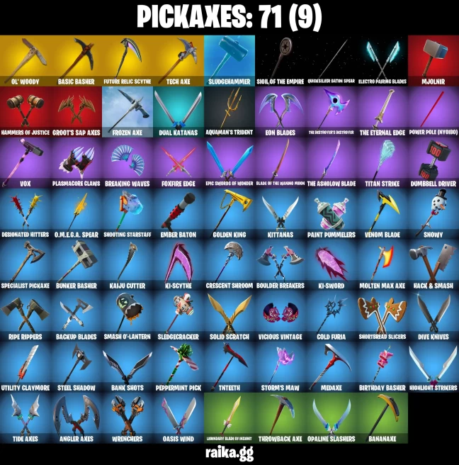 69 skins | Travis Scott | Astro Jack | Gold Midas | Son Goku | Eren Jaeger | Hot Marat | Vivi Chroma | Cloud Striker | A3929