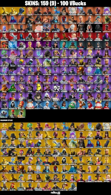 159 skins | Gold Midas | Gold Brutus | Eren Jaeger | Peter Griffin | Tart Tycoon | Golden Raz | BLACK ETERNAL KNIGHT | A3933