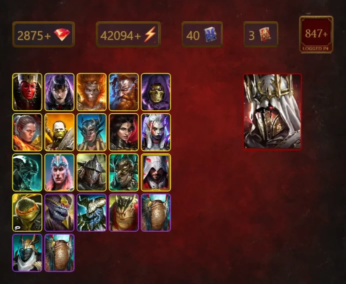[STARTER]Siegfrund+Thor+Mother Cybele+Alice+Wukong+Skeletor+Ronda+Artak+Scyl+Adelyn+Visix+Xenomorph+Loki+Rathalos+39Epics