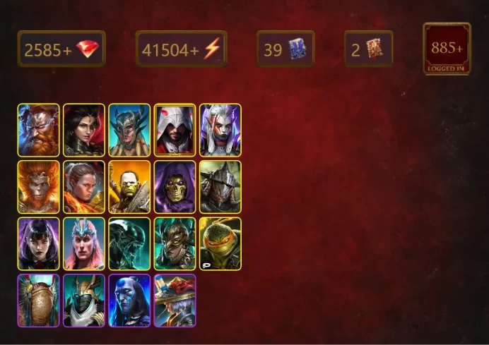[STARTER]Odin+Thor+Adelyn+Scyl+Ezio Auditore+Visix+Wukong+Ronda+Artak+Skeletor+Rathalos+Uzol of the Jade+Alice+Loki+43Epics