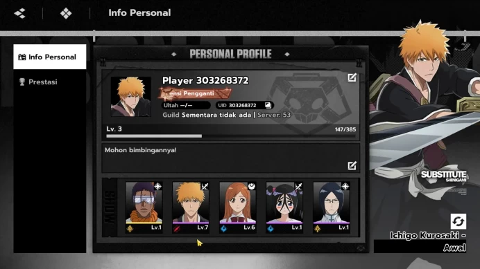 Nuverse SEA|Starter|1 SSR (Tosen Kamame,etc) + 9 SR[Ruida,Yachiru,etc] Seal Byakuya|Select on|Google|CheckSS|BSR798