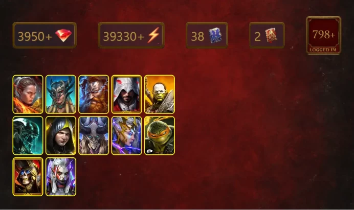 [STARTER]Prince Kymar+Thor+Ronda+Scyl+Ezio Auditore+Artak+Xenomorph+Aleksandr+Deliana+Michelangelo+Deathknight+Visix+28Epics